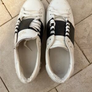 Valentino Monochrome Lace-Up Sneakers